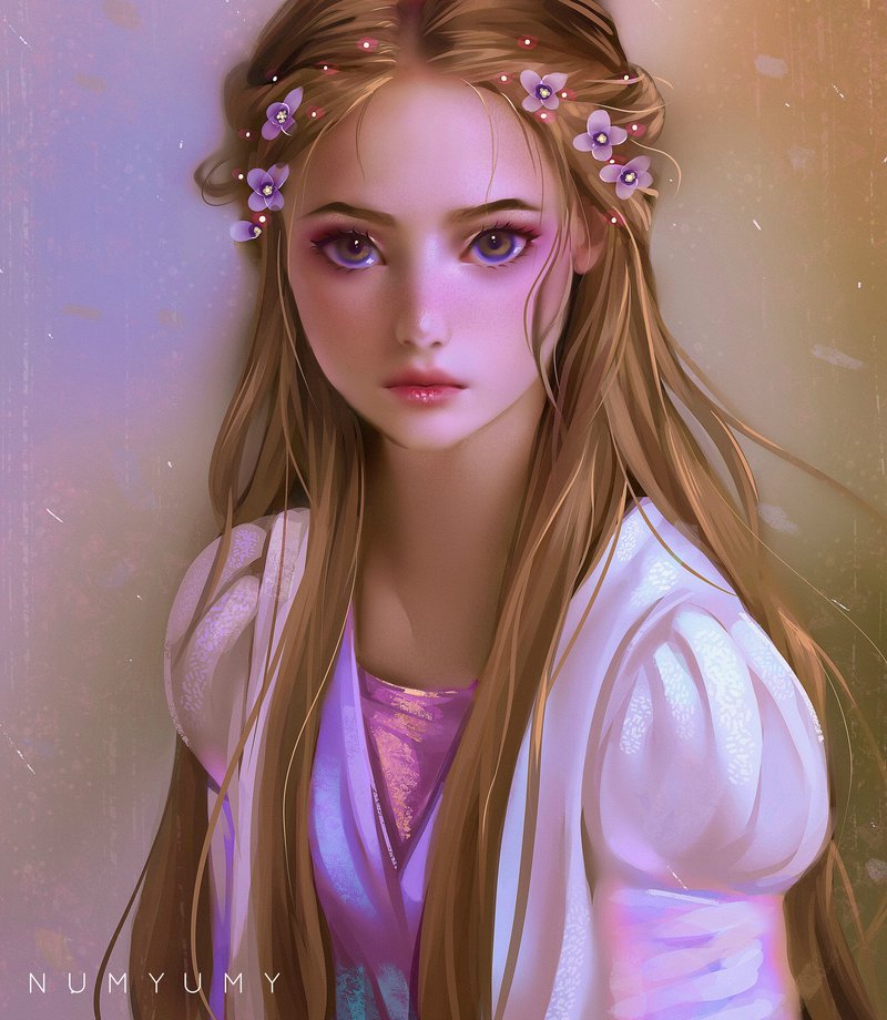 rapunzel (original and 1 more) drawn by numyumy
