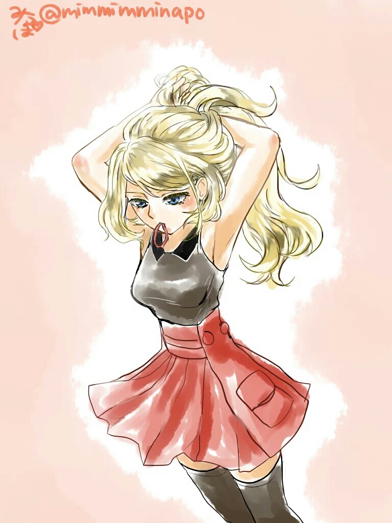 serena (pokemon and 1 more) drawn by minapo