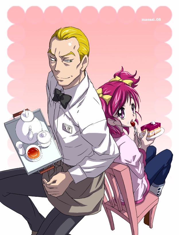 yumehara nozomi and bunbee (precure and 1 more) drawn by maeashi