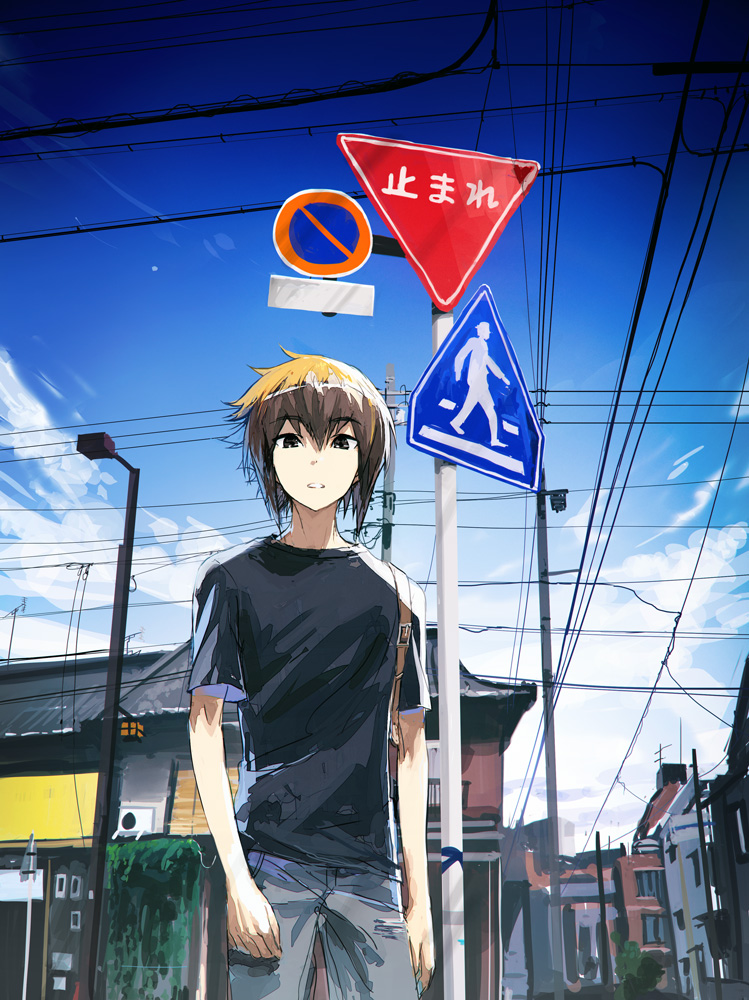 yuki judai (yu-gi-oh! and 1 more) drawn by moribuden