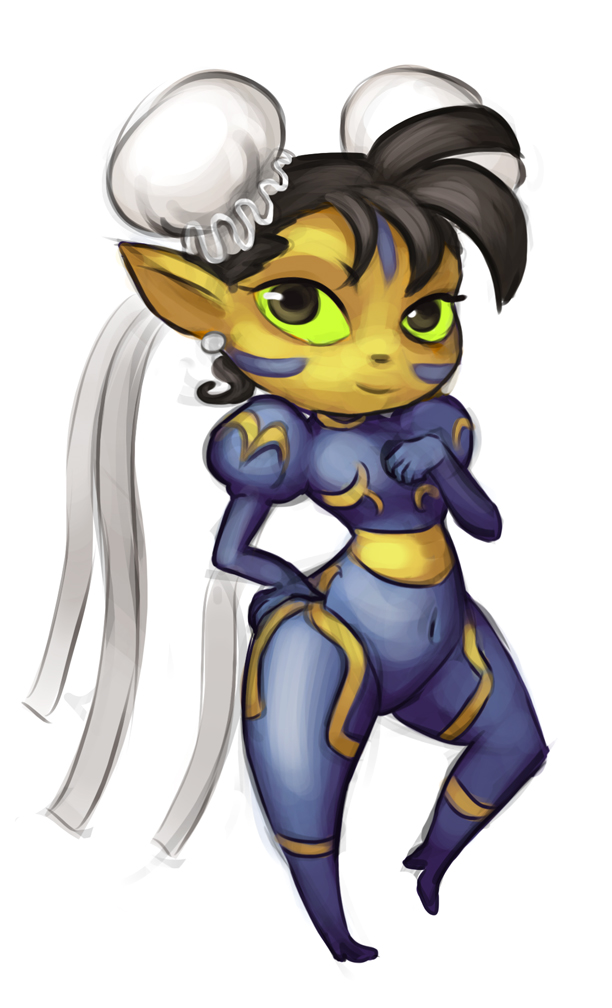 chun-li and midna (the legend of zelda and 2 more) drawn by mario_grant