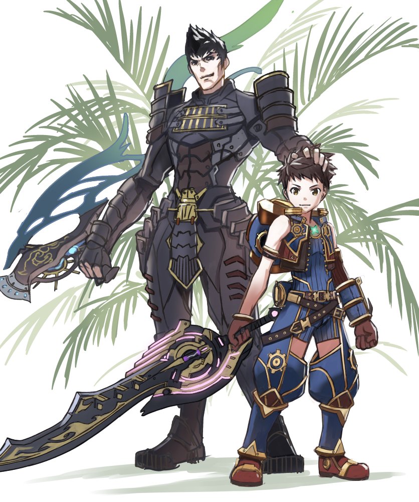 rex and malos (xenoblade chronicles and 1 more) drawn by decoponmagi