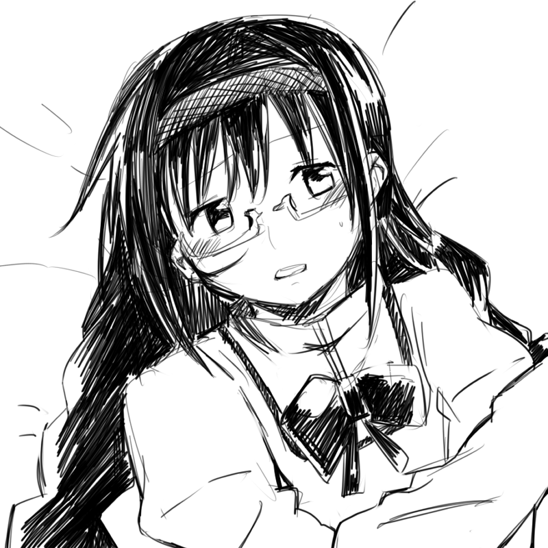 akemi homura (mahou shoujo madoka magica) drawn by mozaiku_dotto