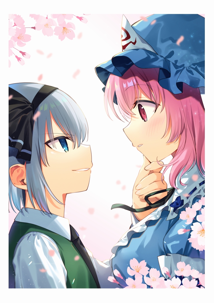 konpaku youmu and saigyouji yuyuko (touhou) drawn by kapuchii