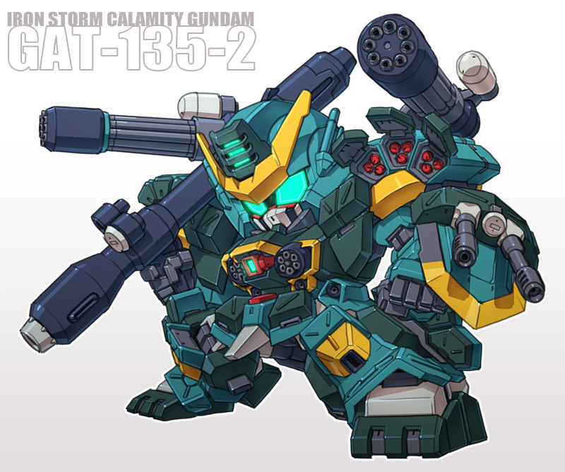 calamity gundam (gundam and 2 more) drawn by susagane