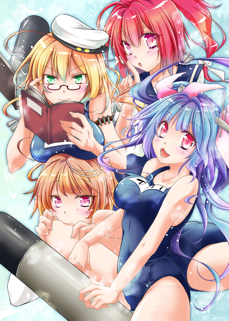 i-19, i-58, i-8, and i-168 (kantai collection) drawn by ichinose_ibuki