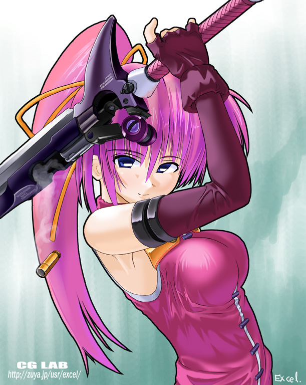 signum and laevatein (lyrical nanoha and 2 more) drawn by excel_(gewalt)