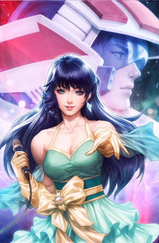 lynn minmay and ichijou hikaru (macross and 2 more) drawn by stanley_lau