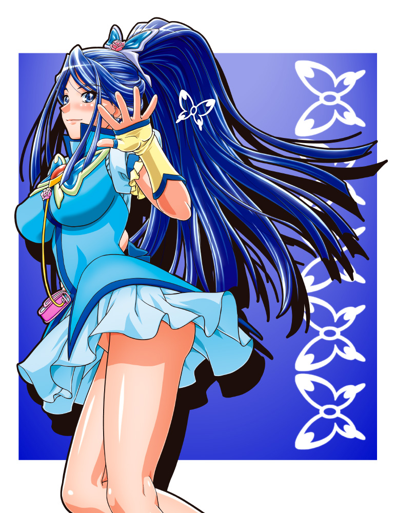 minazuki karen and cure aqua (precure and 2 more) drawn by kohsaka_jun