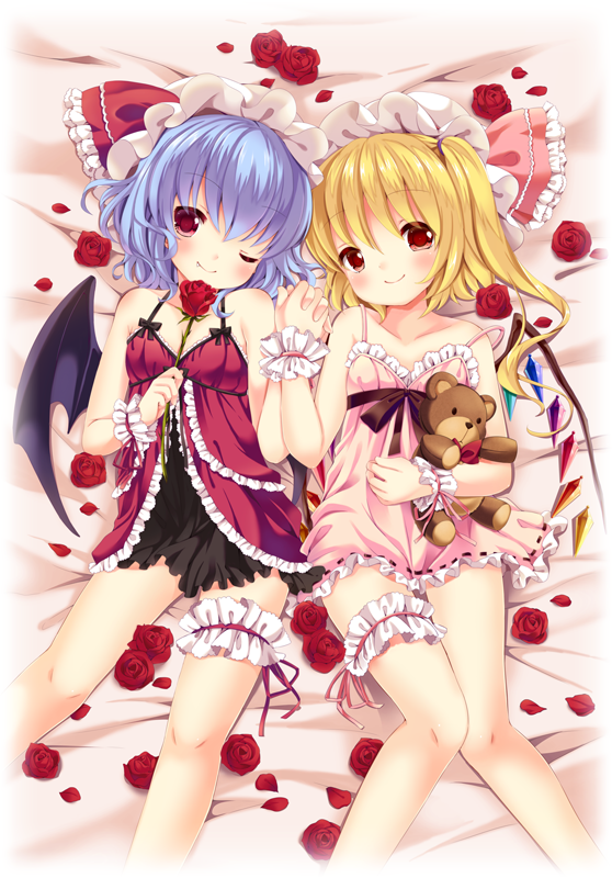 remilia scarlet and flandre scarlet (touhou) drawn by irori