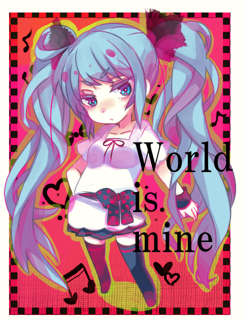 hatsune miku (vocaloid and 1 more) drawn by hall_jion