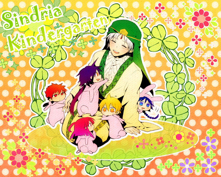 morgiana, aladdin, alibaba saluja, sinbad, ja'far, and 1 more (magi the labyrinth of magic) drawn by hakyou_(hakyo)