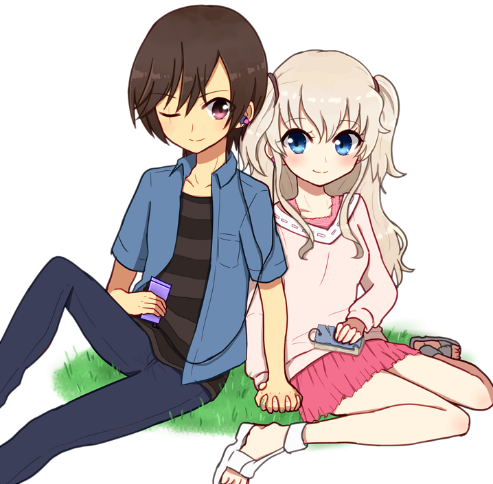 tomori nao and otosaka yuu (charlotte) drawn by ako_(ako0905)