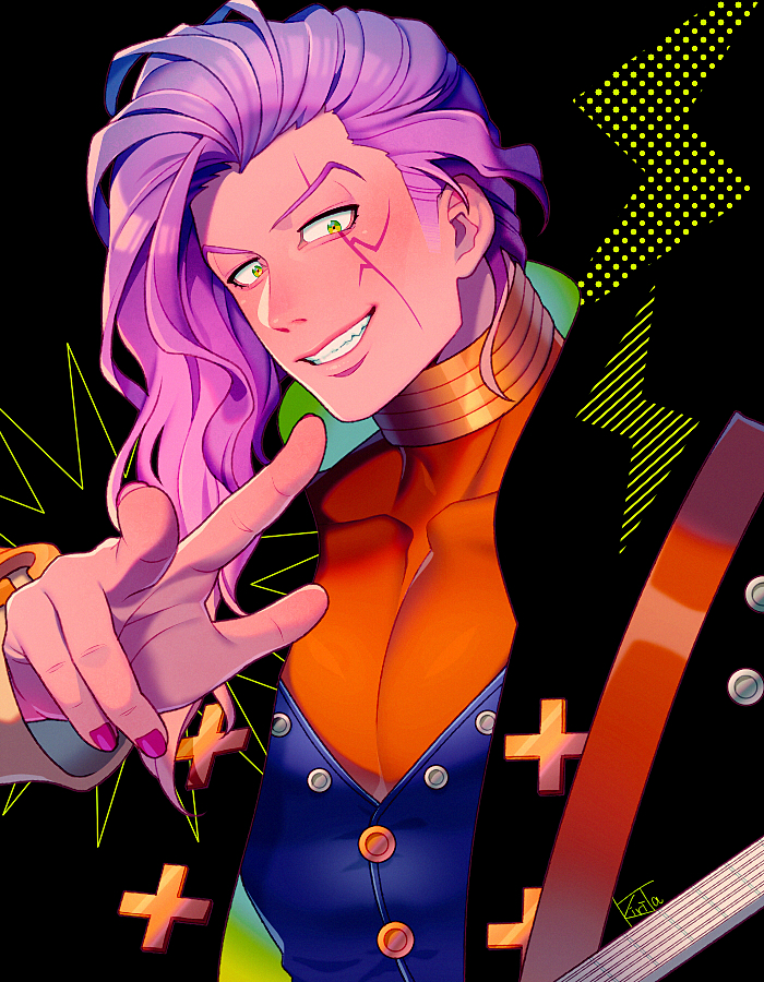 otoishi akira (jojo no kimyou na bouken and 1 more) drawn by kiri_futoshi