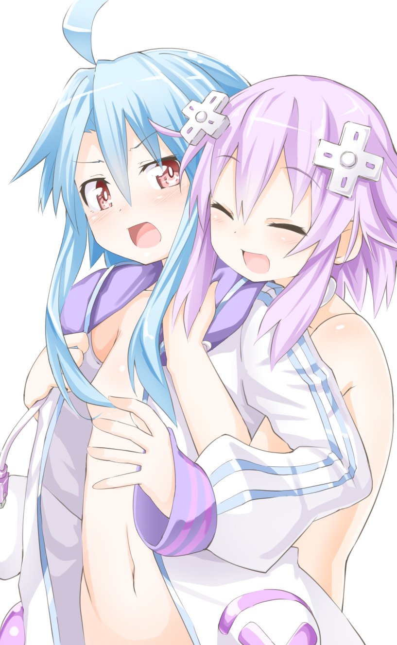 neptune and white heart (neptune) drawn by niwaka_potato