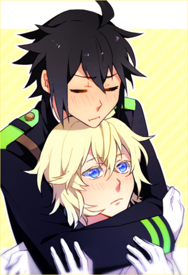 hyakuya yuuichirou and hyakuya mikaela (owari no seraph) drawn by aiwm