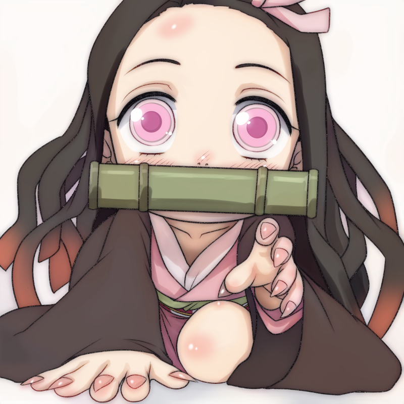 kamado nezuko (kimetsu no yaiba) drawn by t_jiroo_(ringofriend)