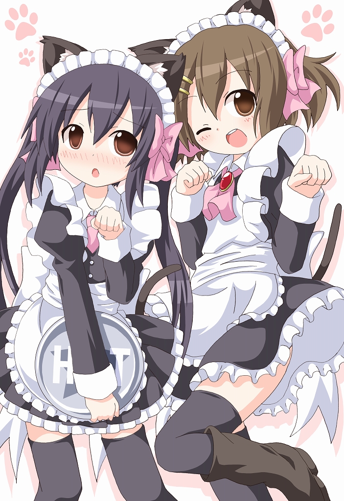 nakano azusa and hirasawa yui (k-on!) drawn by kagerou_(kers)
