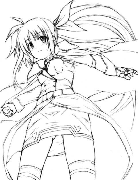 fate testarossa (lyrical nanoha and 1 more) drawn by kunon