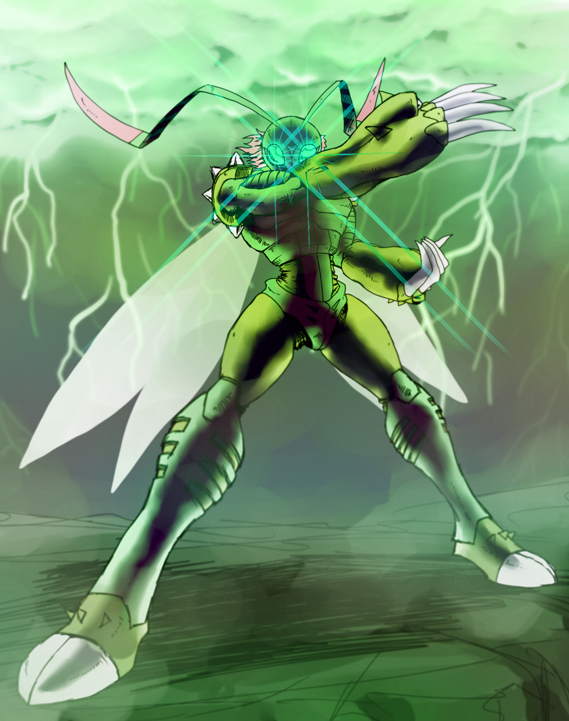 stingmon (digimon and 2 more) drawn by gerusyu