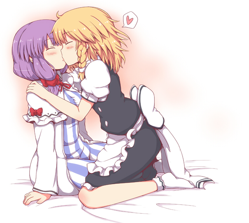kirisame marisa and patchouli knowledge (touhou) drawn by lockheart