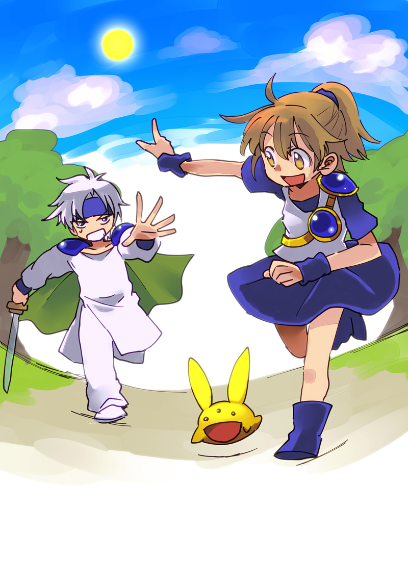 arle nadja, carbuncle, and schezo wegey (puyopuyo and 1 more) drawn by panotaso