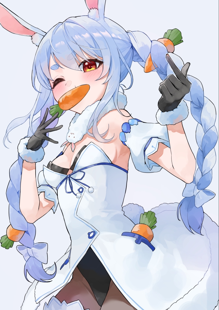 usada pekora and don-chan (hololive) drawn by uohara_shinji