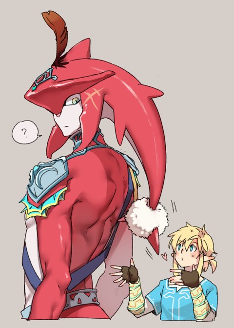 link and sidon (the legend of zelda and 1 more) drawn by natsuyon