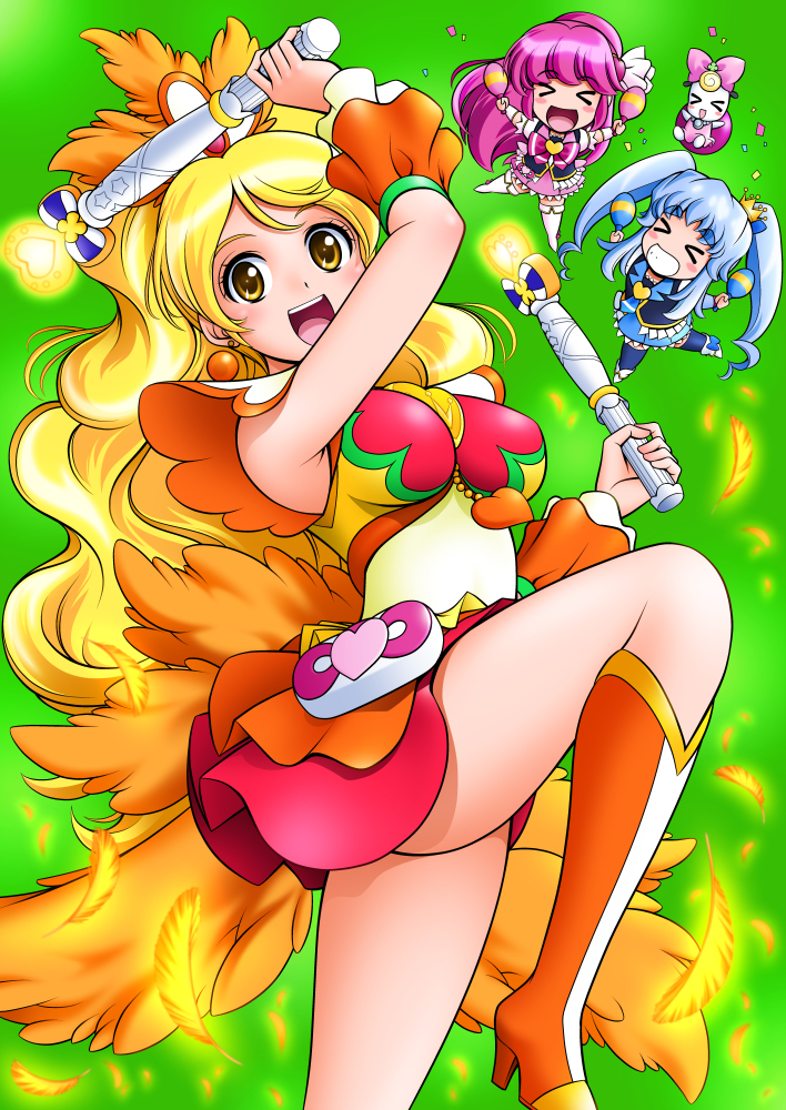 shirayuki hime, aino megumi, oomori yuuko, cure lovely, cure princess, and 2 more (precure and 1 more) drawn by mattsua