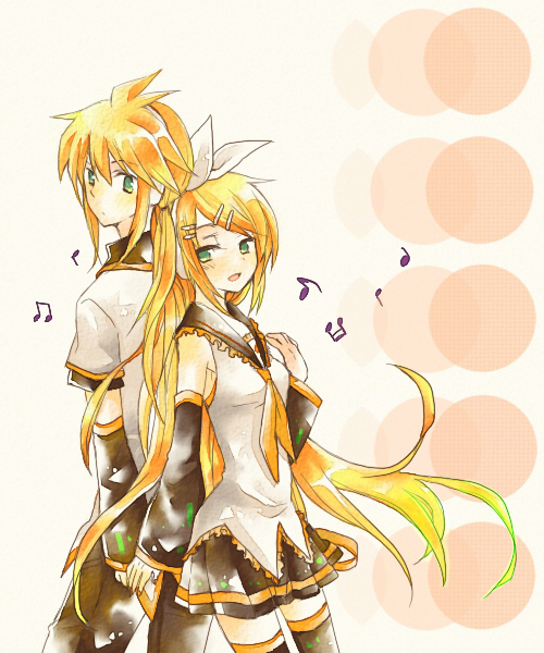 kagamine rin and kagamine len (vocaloid) drawn by coyo_(pp_coyo)