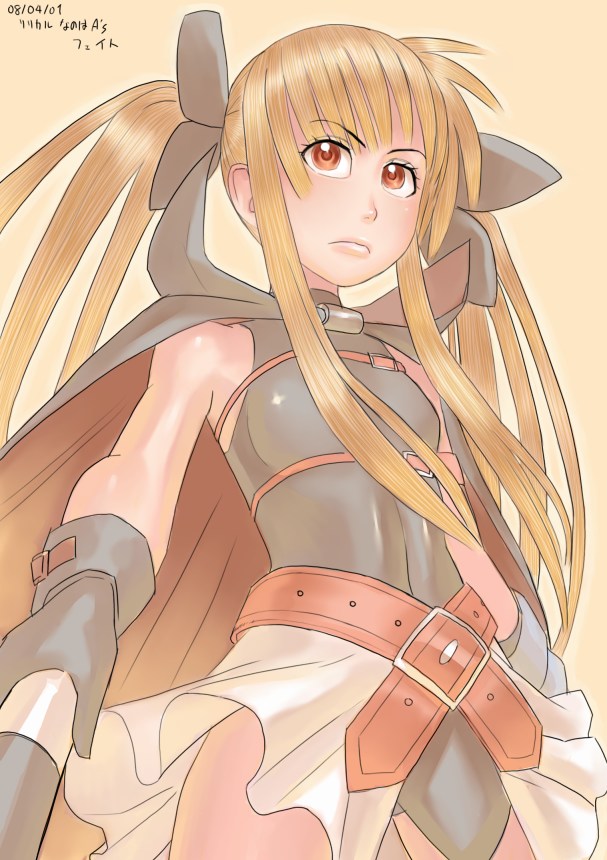 fate testarossa and bardiche (lyrical nanoha and 2 more) drawn by zenkou