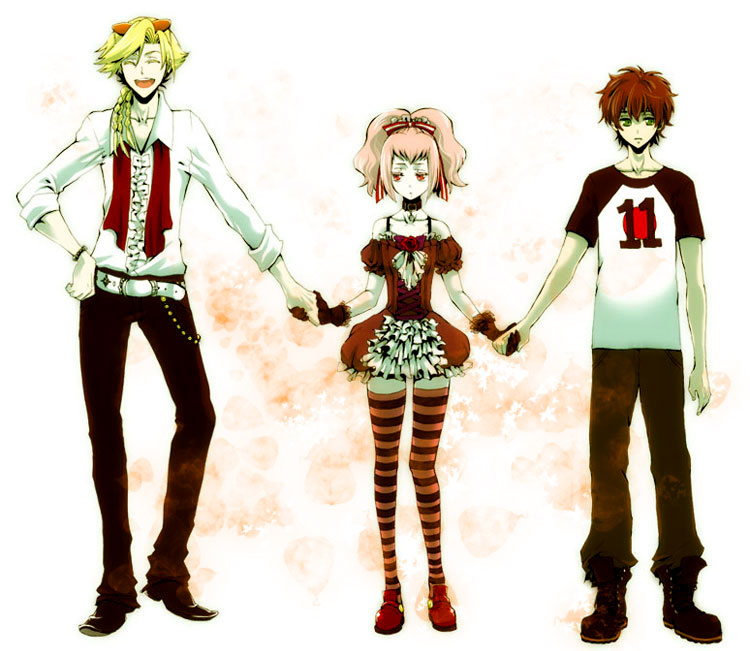 kururugi suzaku, anya alstreim, and gino weinberg (code geass) drawn by yupopo_(hidame)