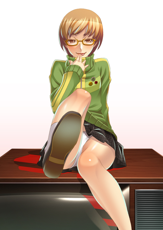 satonaka chie (persona and 1 more) drawn by terumii