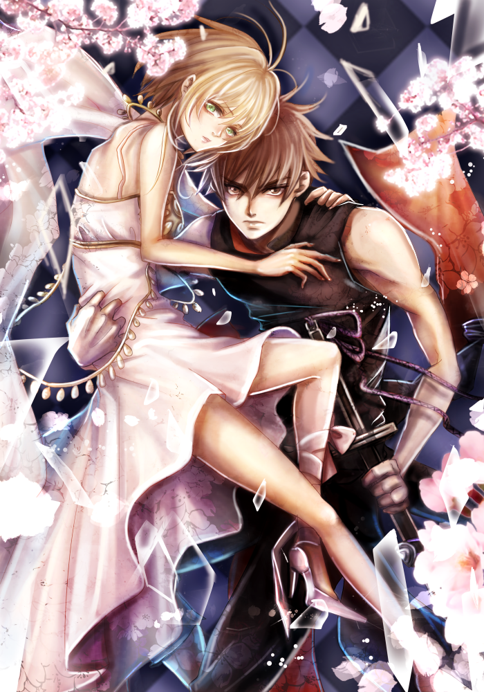 sakura hime and xiaolang (tsubasa chronicle) drawn by haruhito1211