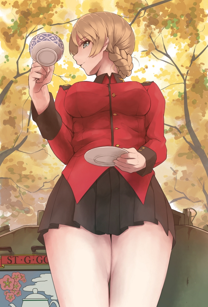 darjeeling (girls und panzer) drawn by den_(kur0_yuki)