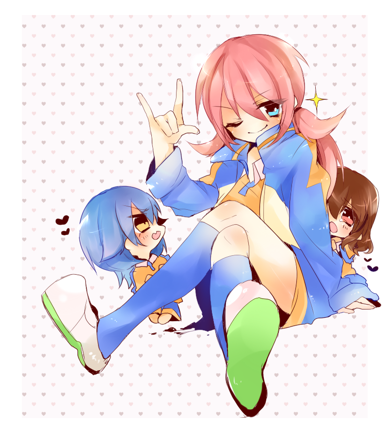 kirino ranmaru, shindou takuto, and kariya masaki (inazuma eleven and 1 more) drawn by tanda_yuru