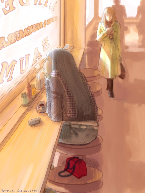 kuga natsuki and fujino shizuru (my-hime) drawn by eugene