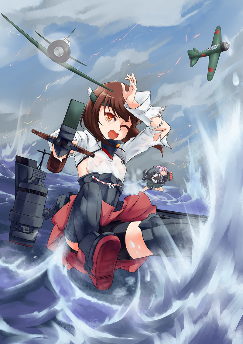 shiranui and taihou (kantai collection) drawn by nam_(valckiry)