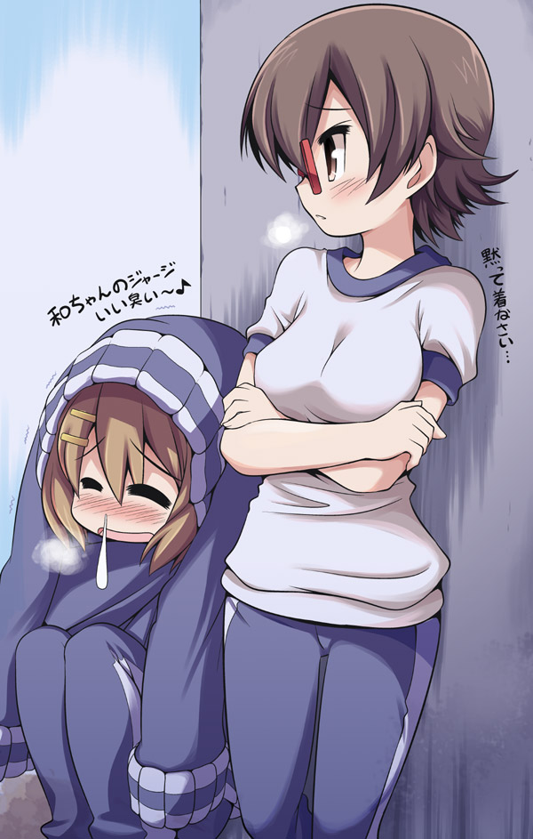hirasawa yui and manabe nodoka (k-on!) drawn by serebi_ryousangata