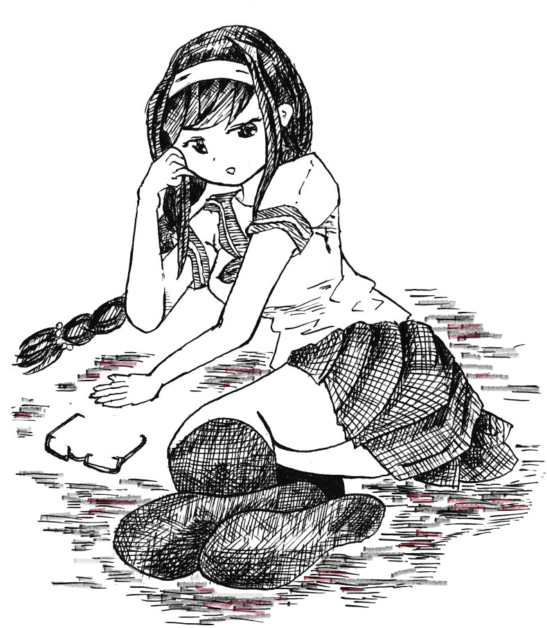 akemi homura (mahou shoujo madoka magica) drawn by hikari_(pixiv27806296)