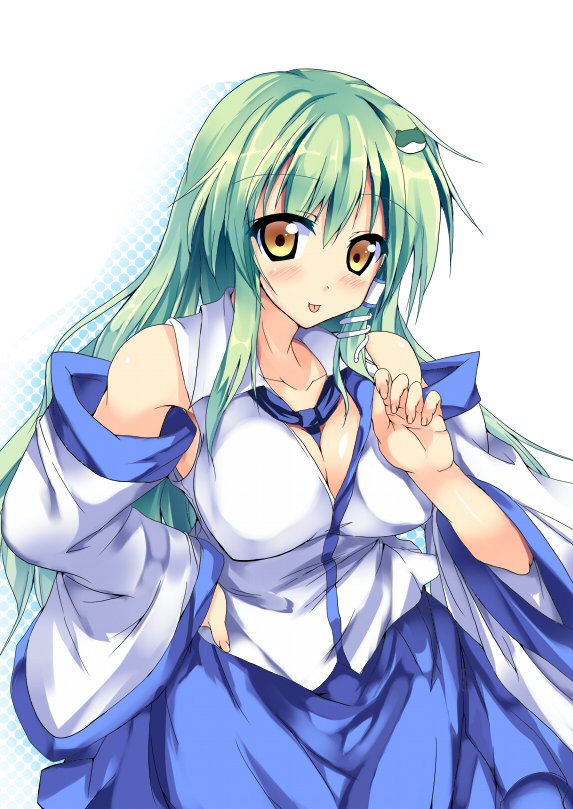 kochiya sanae (touhou) drawn by ryokushiki_(midori-ya)