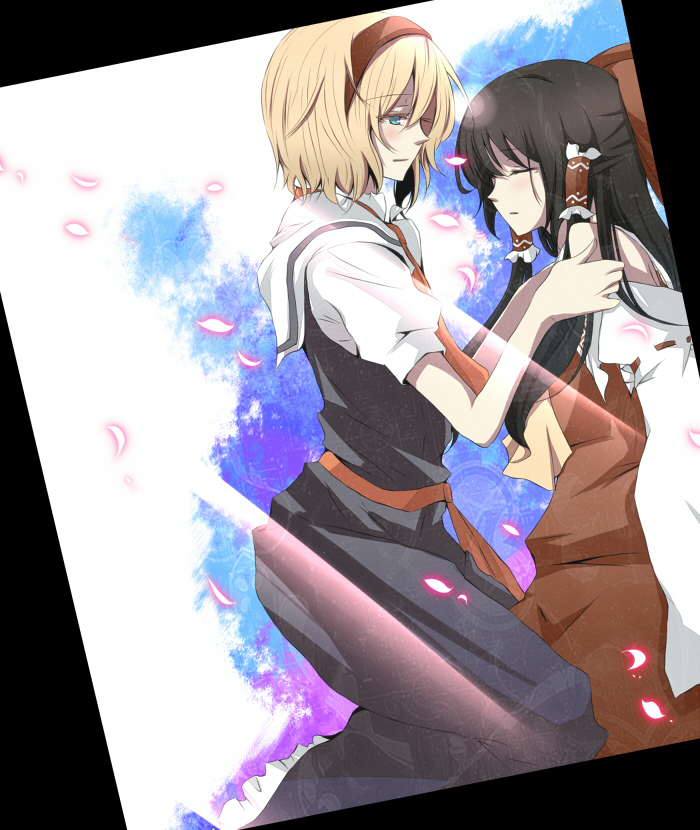 hakurei reimu and alice margatroid (touhou) drawn by toudou_(dolce)