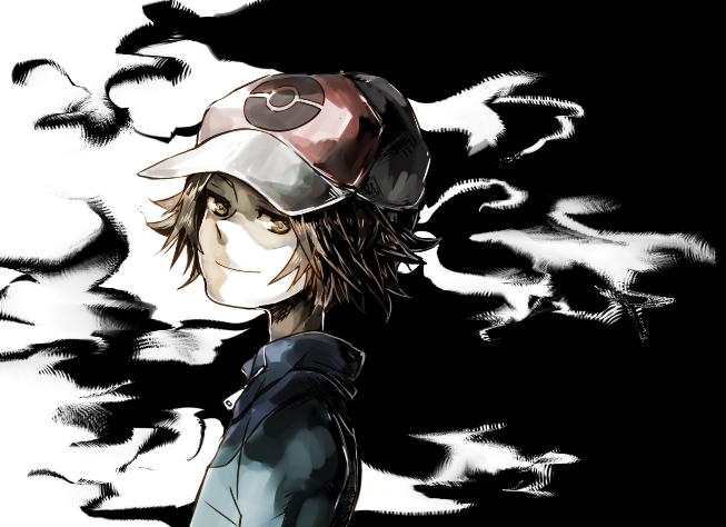 hilbert (pokemon and 1 more) drawn by marui_happa