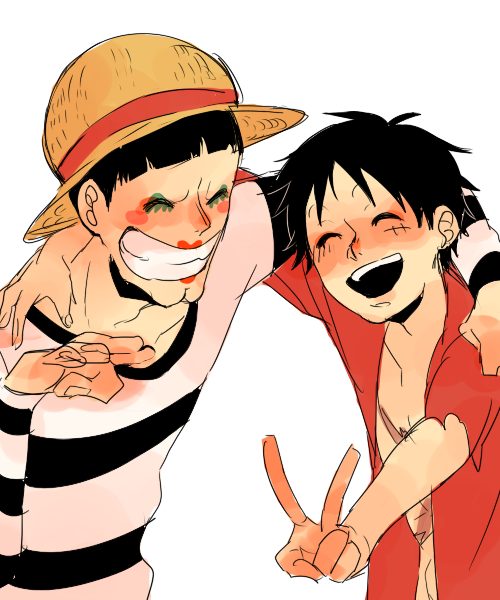 monkey d. luffy and bon clay (one piece) drawn by jump_(ah0029)