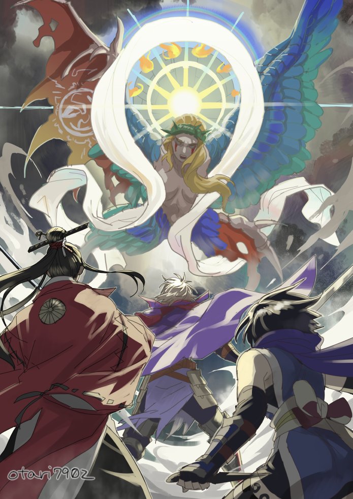 protagonist, azami, and wagnas (saga and 2 more) drawn by indesign