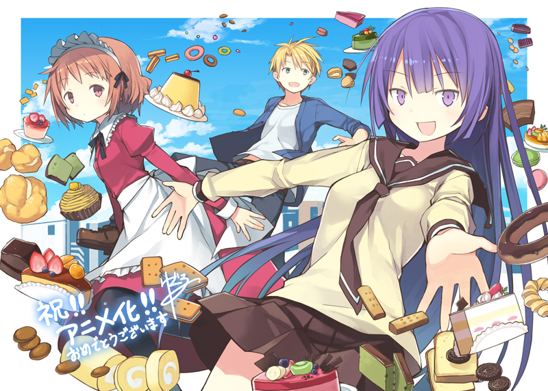 nishikawa youko, sonobe shino, and yamaji mitsugu (sansha san'you) drawn by yuguru