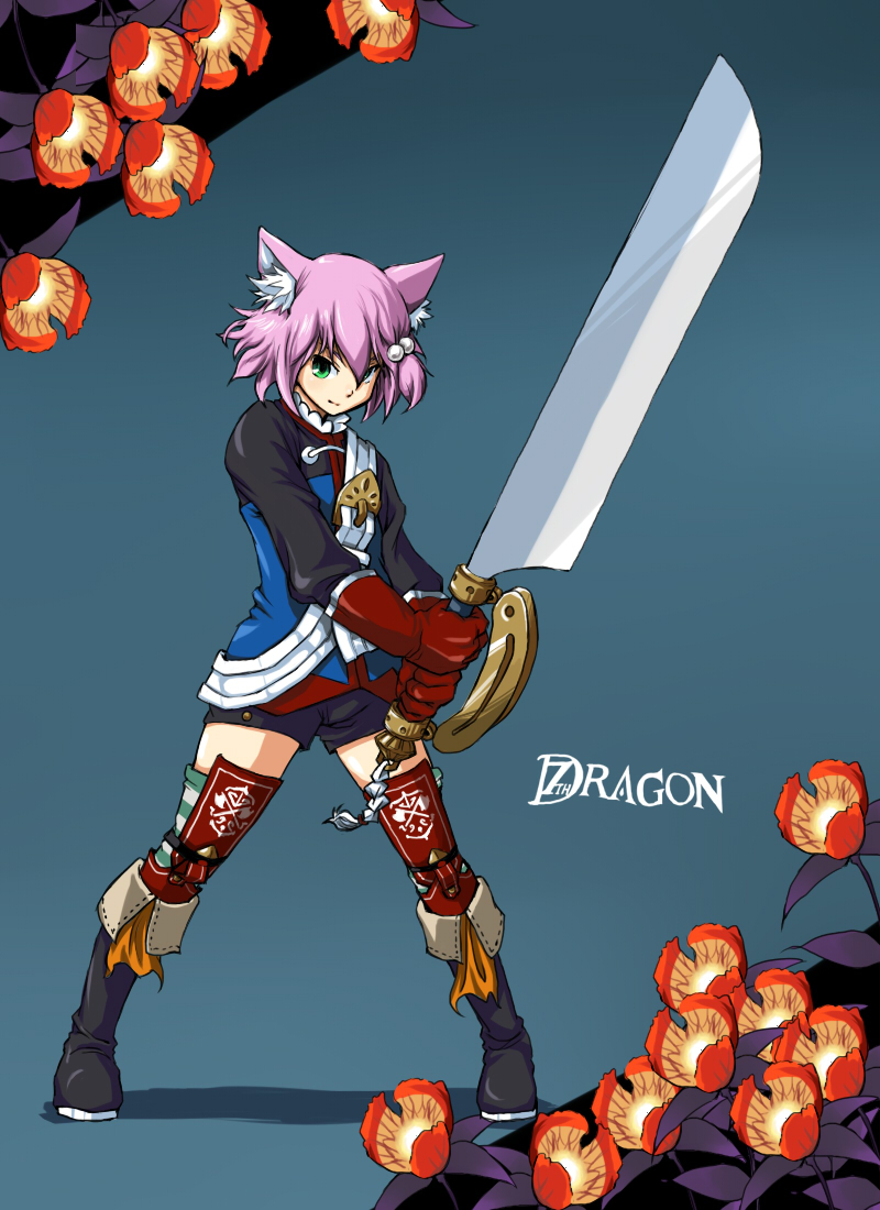 fighter and harukara (7th dragon) drawn by bucter_6_8