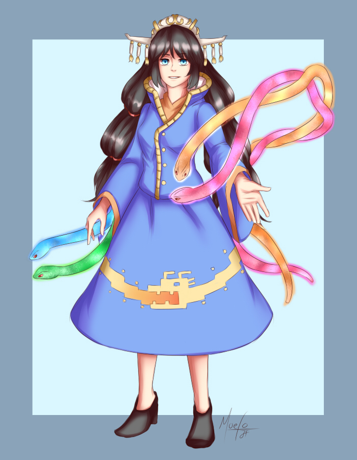 yaobi mikoto (original and 2 more) drawn by mefomefo