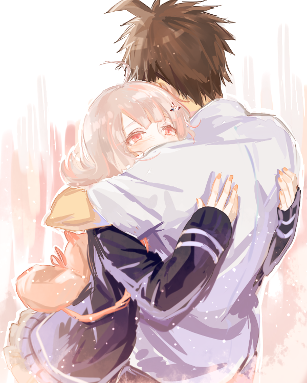 nanami chiaki and hinata hajime (danganronpa and 2 more) drawn by mery_(yangmalgage)