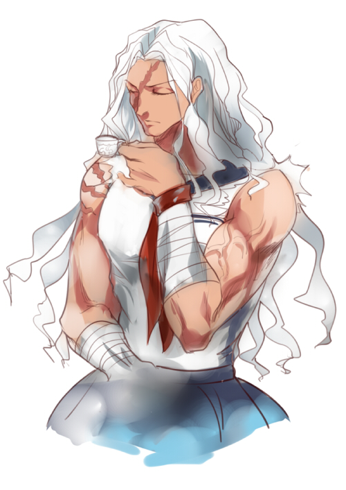 ogami sakura (danganronpa and 1 more) drawn by moore_(526250462qqcom)